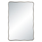 Balsa wall mirror by Renwil, iron, antique nickel finish