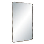 Balsa wall mirror by Renwil, iron, antique nickel finish