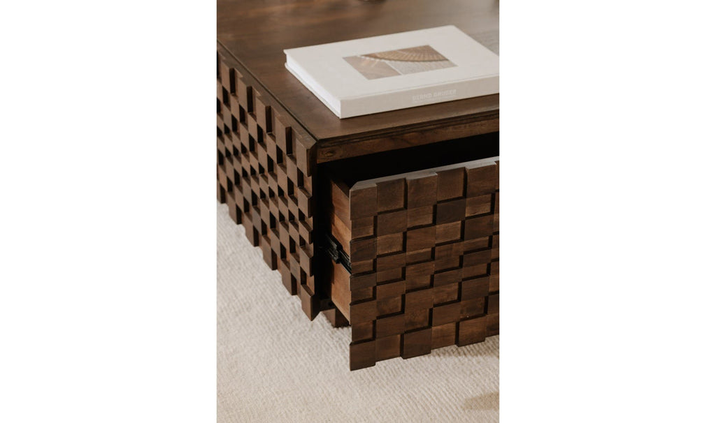 Easton Storage Coffee Table Brown view 3
