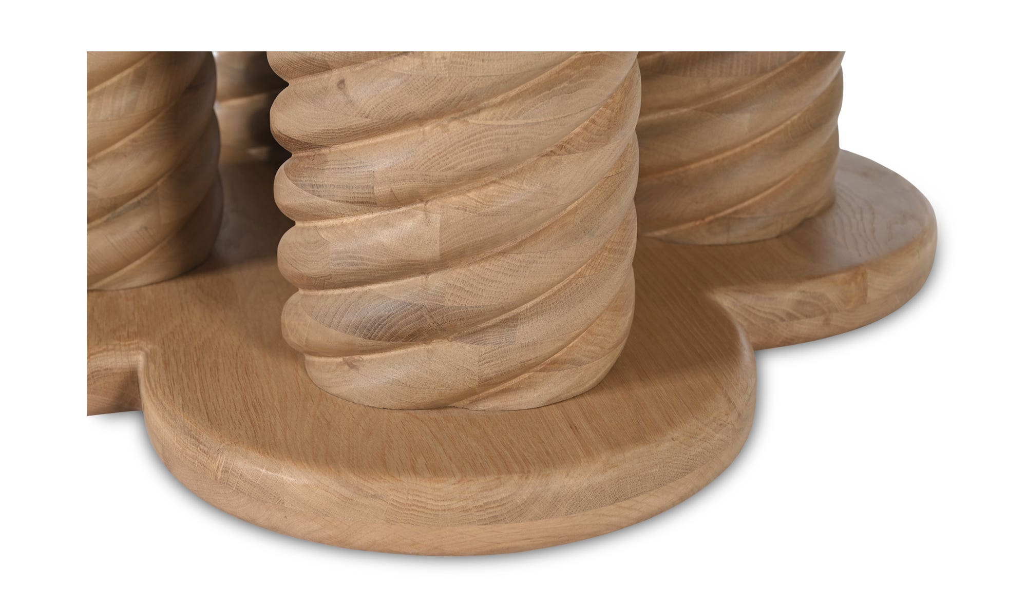 Oak Treccia Round Dining Table 5