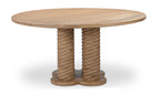 Oak Treccia Round Dining Table 2