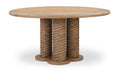 Oak Treccia Round Dining Table Default Title