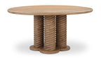 Oak Treccia Round Dining Table Default Title