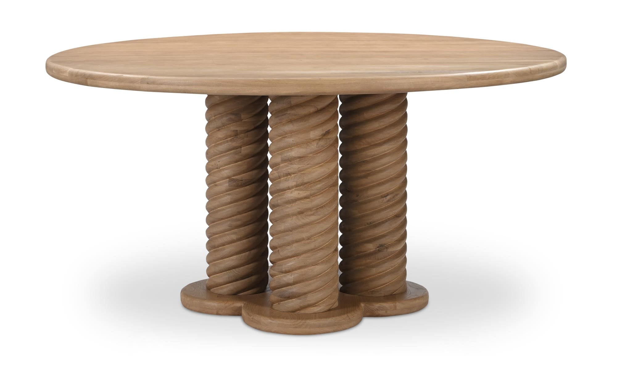 Oak Treccia Round Dining Table Default Title