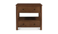 Lottie Charging Nightstand Brown
