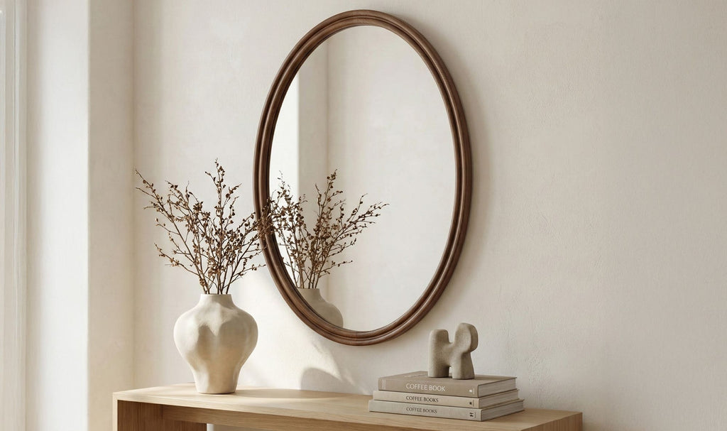 Solid Wood Alcott Oval Mirror