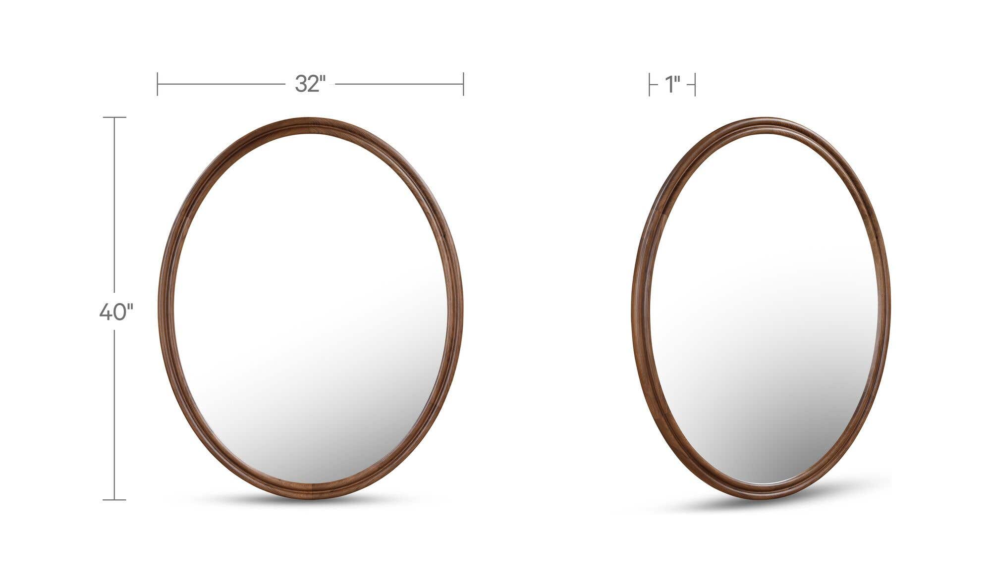 Solid Wood Alcott Oval Mirror