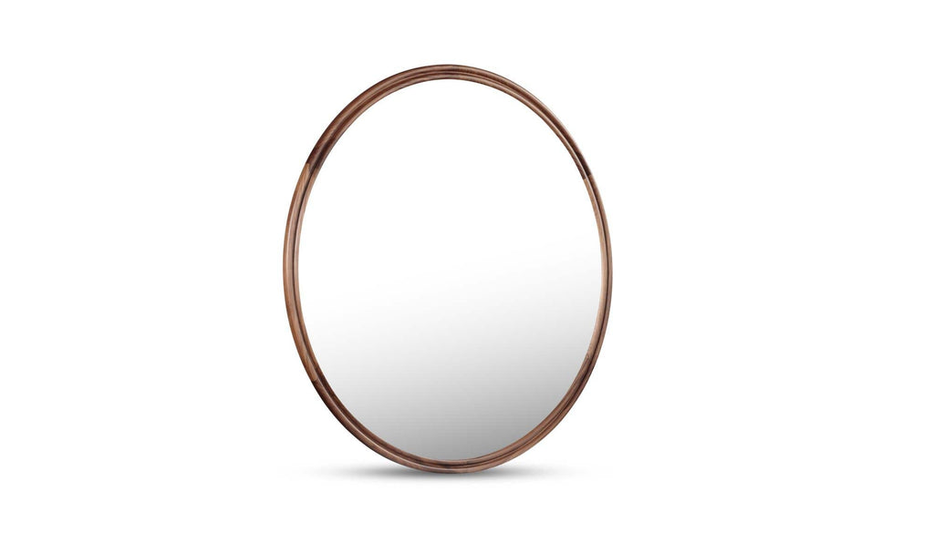 Solid Wood Alcott Small Round Mirror