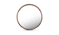 Solid Wood Alcott Small Round Mirror - Walnut