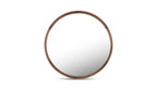 Solid Wood Alcott Small Round Mirror - Walnut