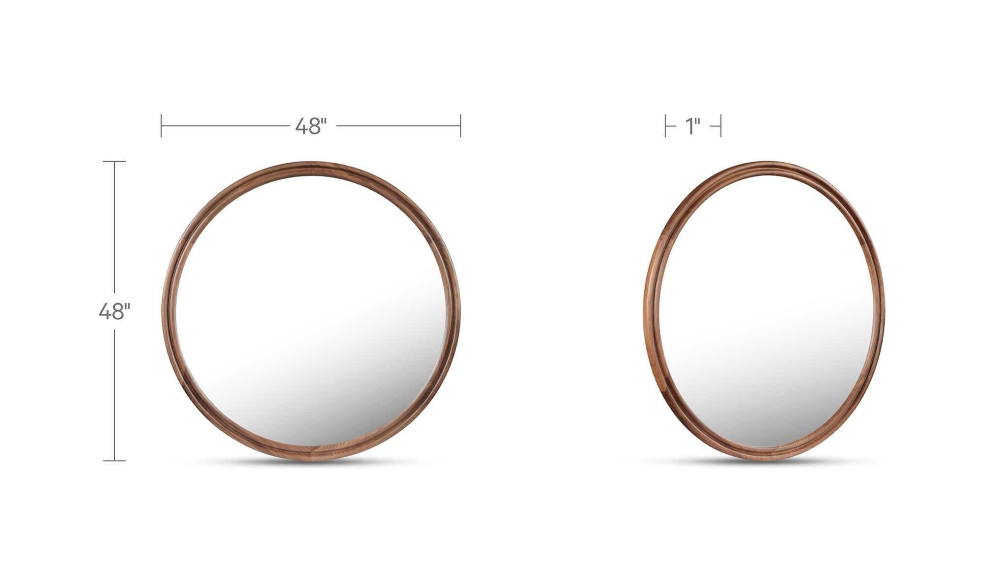 Solid Wood Alcott Large Round Mirror