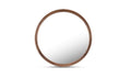 Solid Wood Alcott Large Round Mirror - Walnut