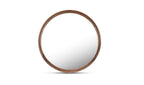 Solid Wood Alcott Large Round Mirror - Walnut