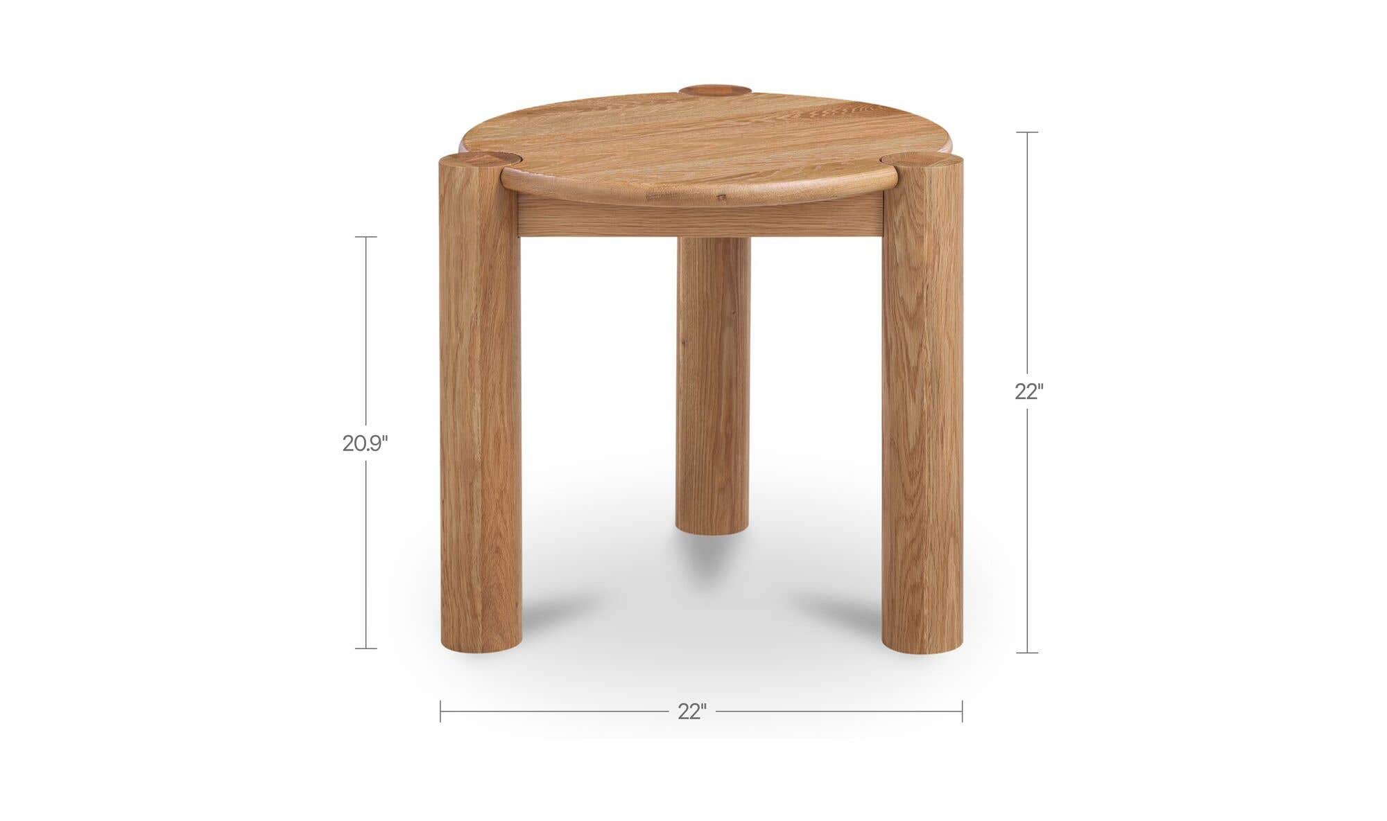 Brushed Natural Oak Jack Side Table
