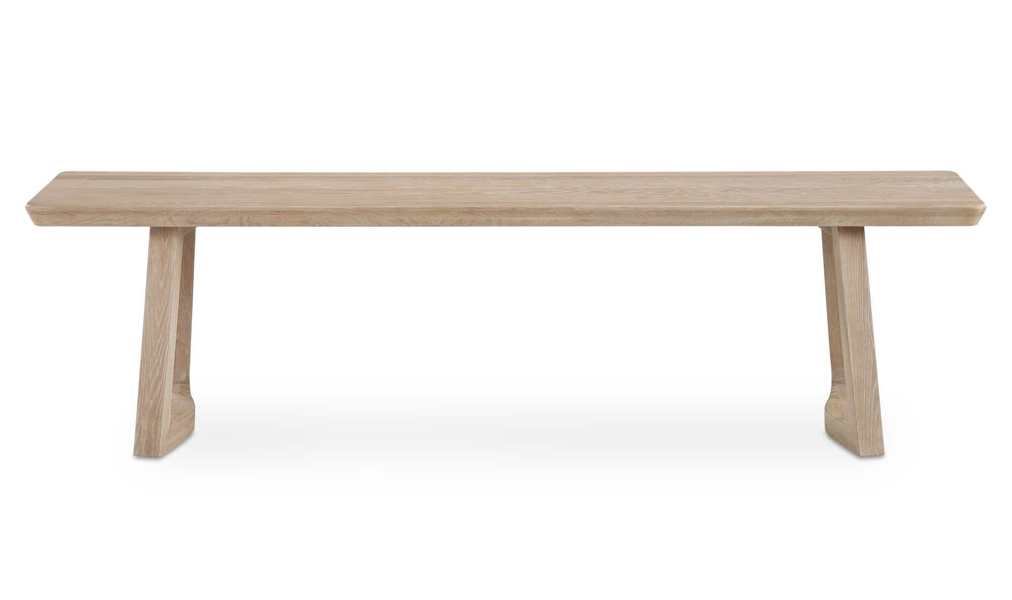 Oak Silas Dining Bench Oak front