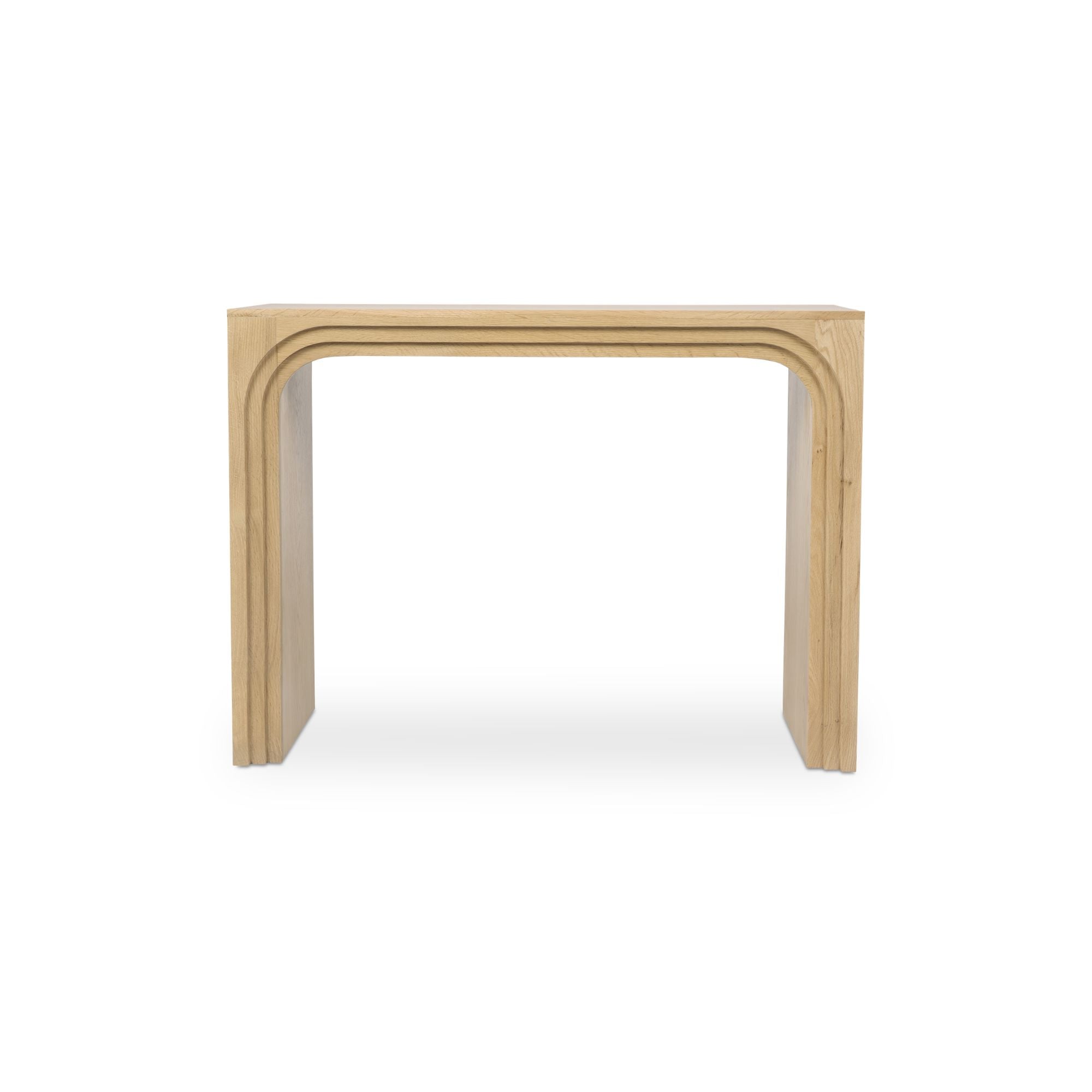 Berkley console table by Moe's Home Collection, natural wood, turned post detail