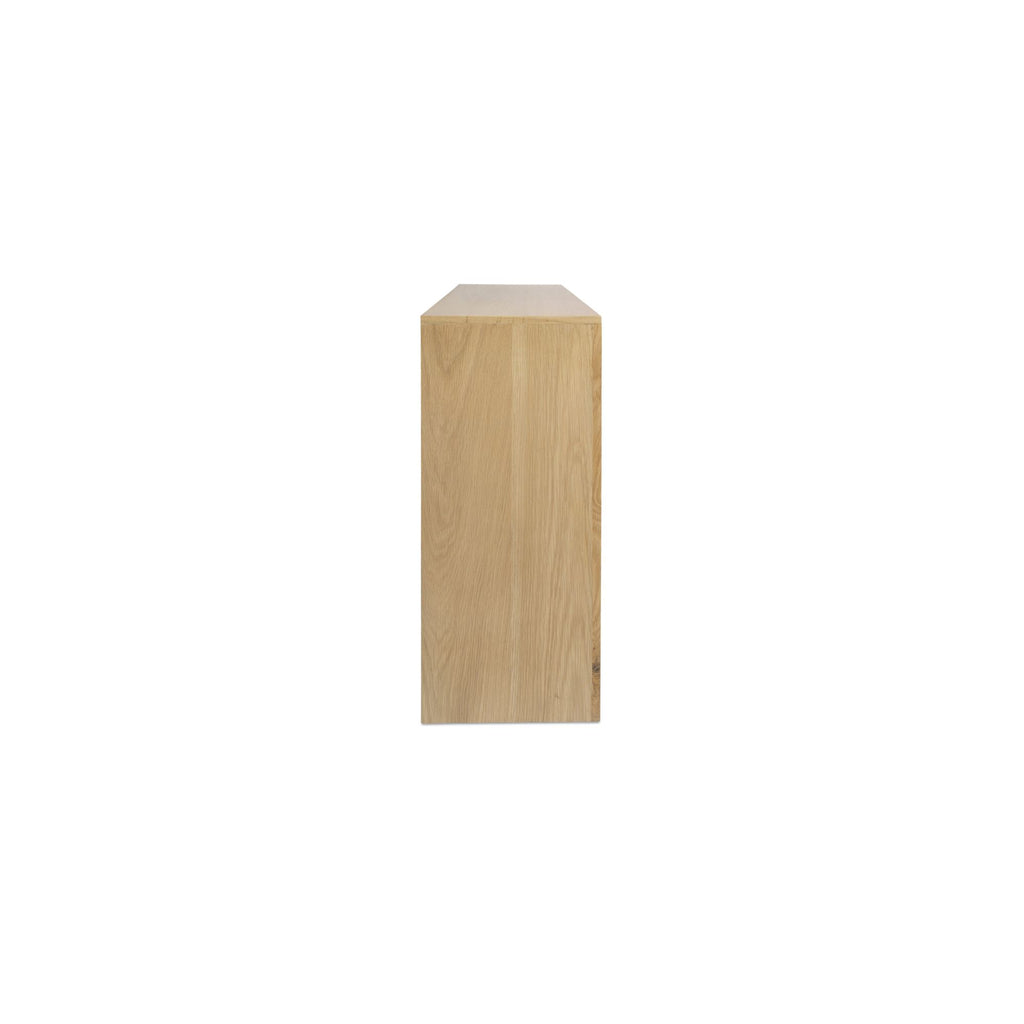 Berkley console table by Moe's Home Collection, natural wood, turned post detail