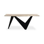 Bird console table by Moe's Home Collection, natural solid wood, refined leg profile