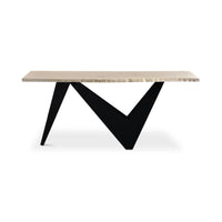 Bird console table by Moe's Home Collection, natural solid wood, refined leg profile