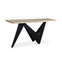 Bird console table by Moe's Home Collection, natural solid wood, refined leg profile