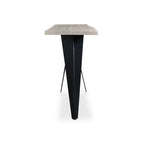 Bird console table by Moe's Home Collection, natural solid wood, refined leg profile