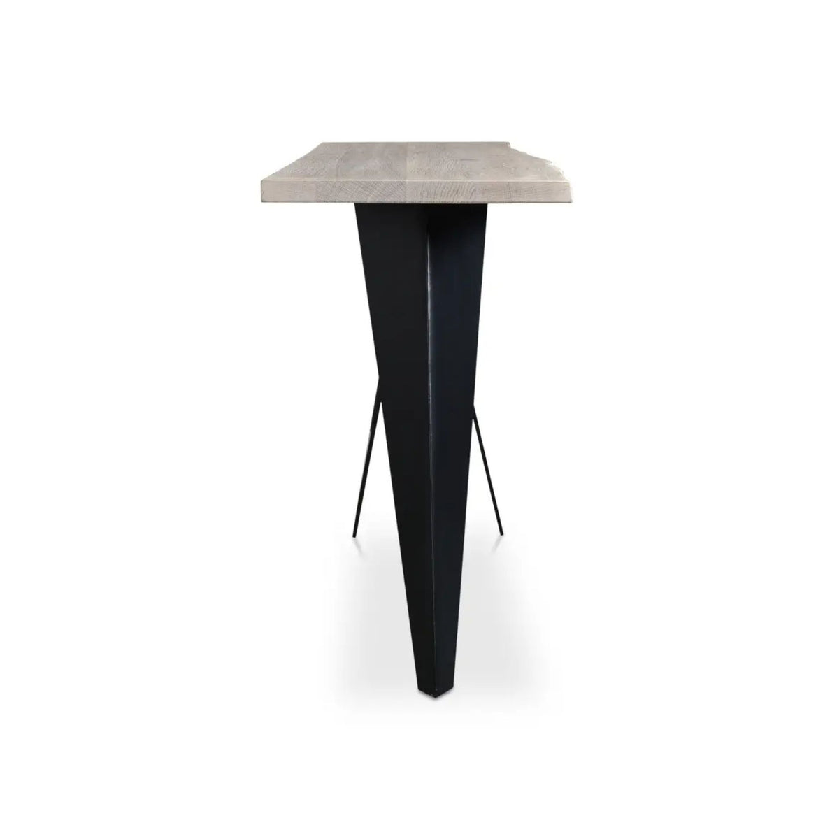 Bird console table by Moe's Home Collection, natural solid wood, refined leg profile