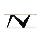 Bird console table by Moe's Home Collection, natural solid wood, refined leg profile