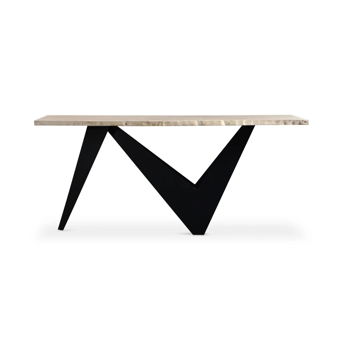 Bird console table by Moe's Home Collection, natural solid wood, refined leg profile