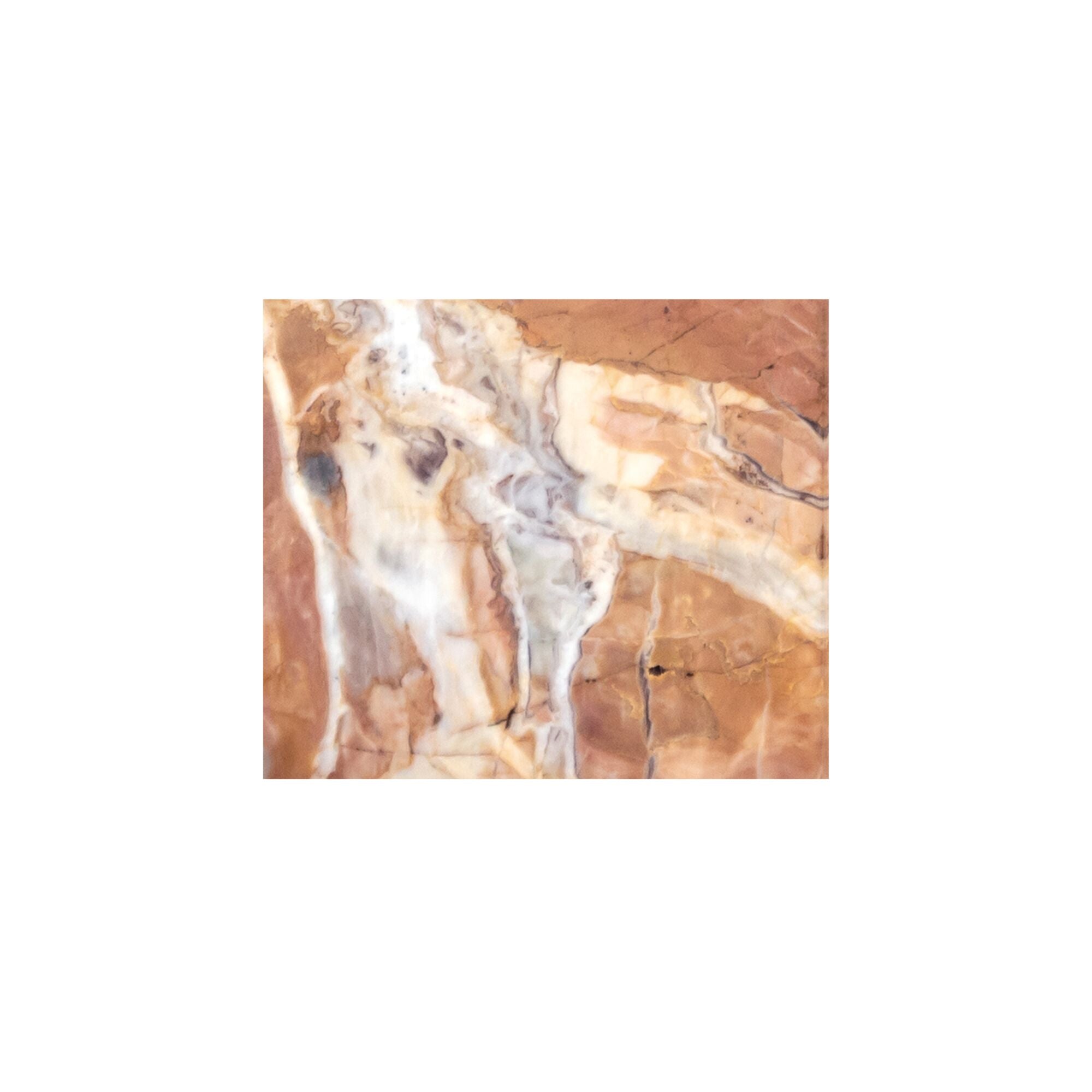 Blair accent table by Moe's Home Collection, Orange Levante marble, warm peach rust veining