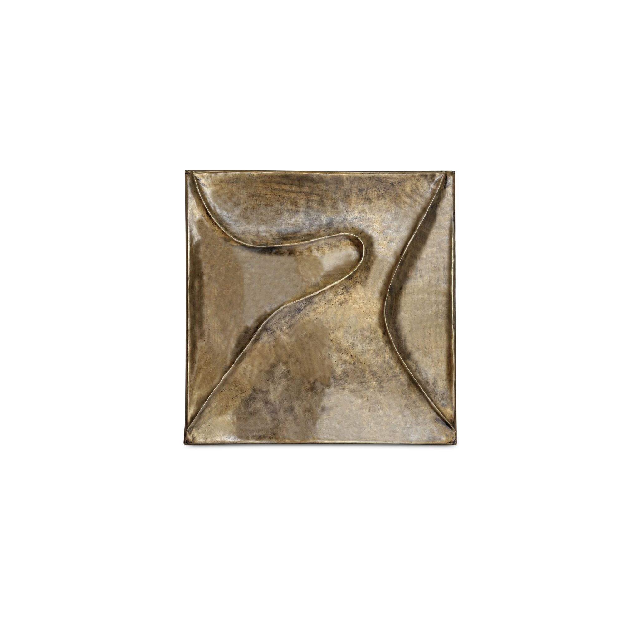 Bode wall sculpture by Moe's Home Collection, aged brass, rippled finish