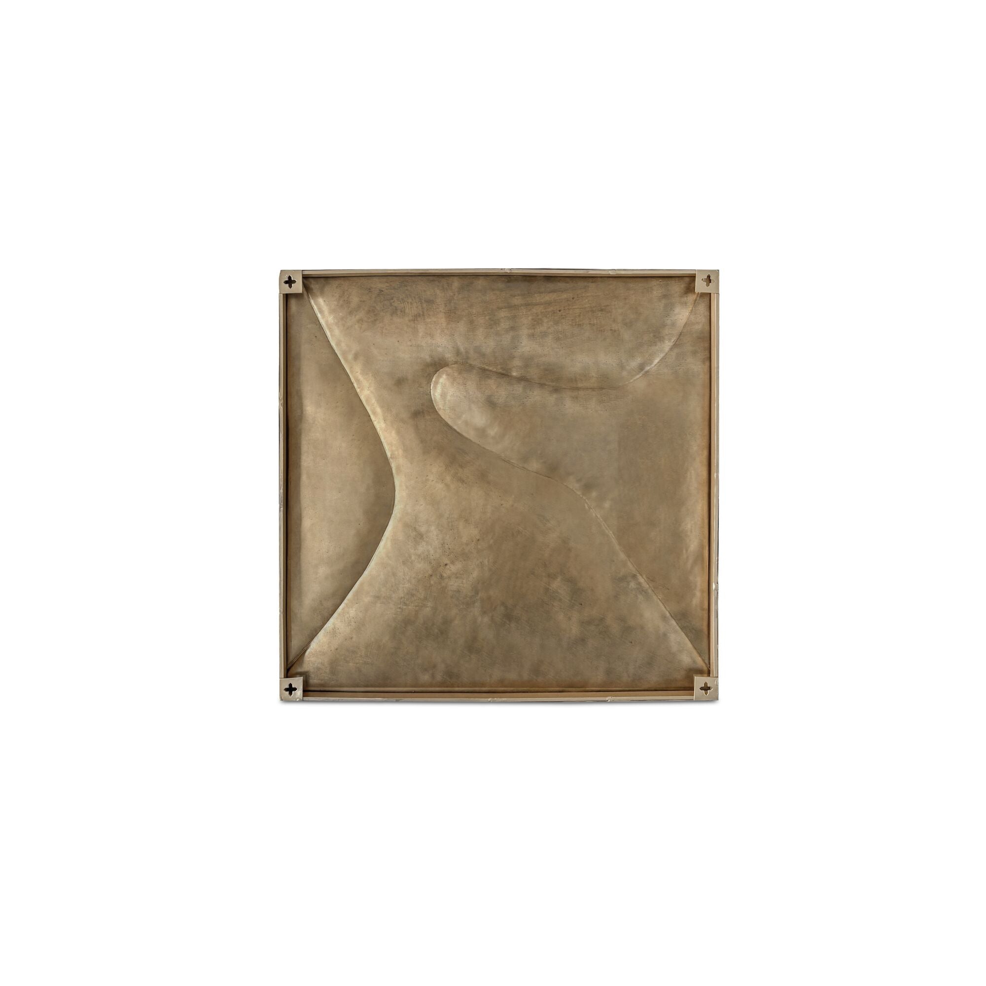 Bode wall sculpture by Moe's Home Collection, aged brass, rippled finish