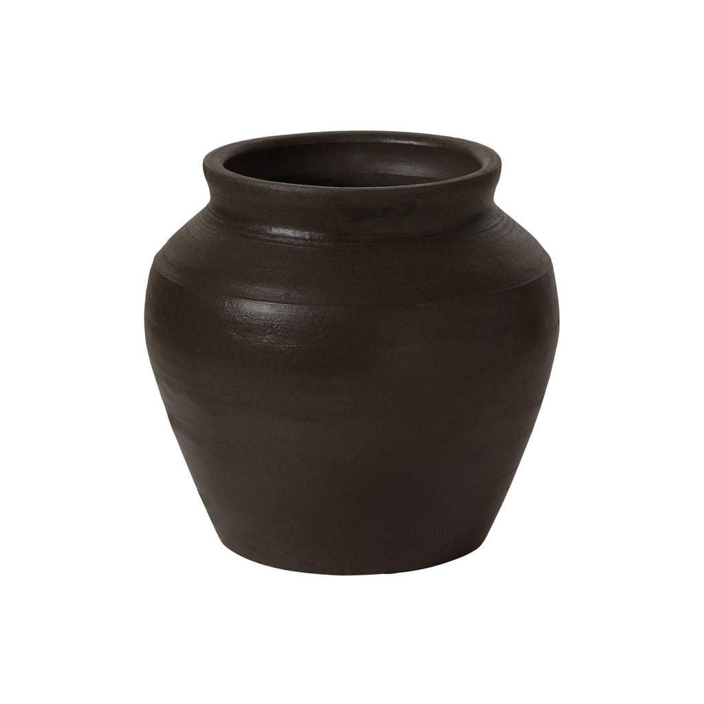 Bondi vase by Renwil, clay, antique brown finish