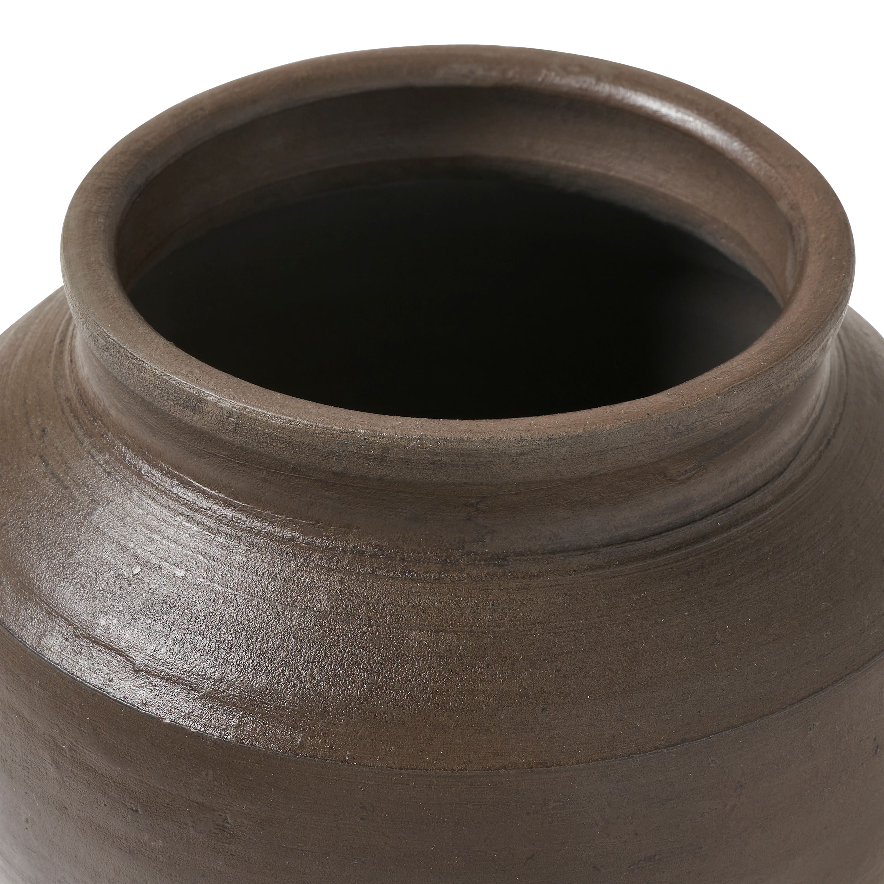 Bondi vase by Renwil, clay, antique brown finish