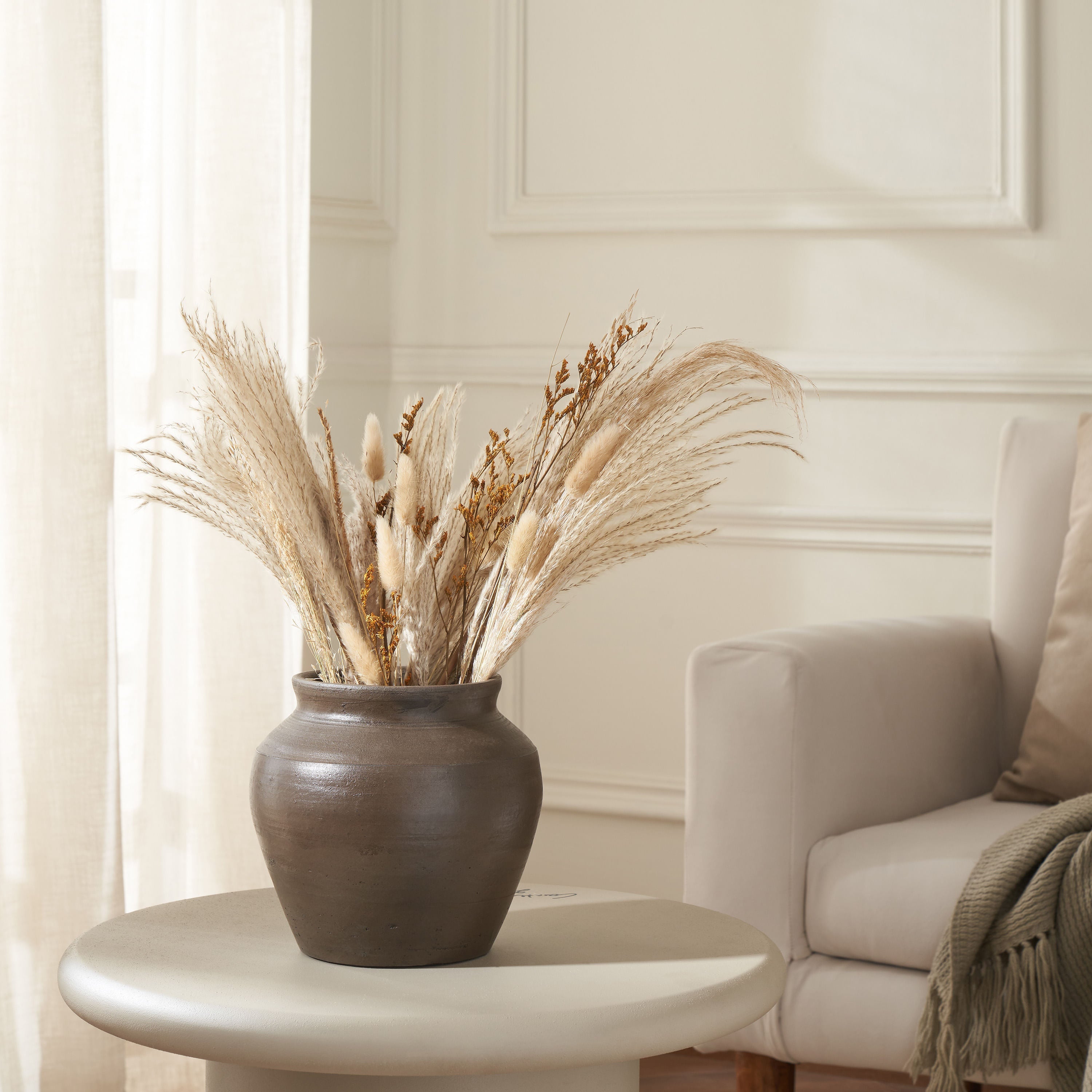 Bondi vase by Renwil, clay, antique brown finish