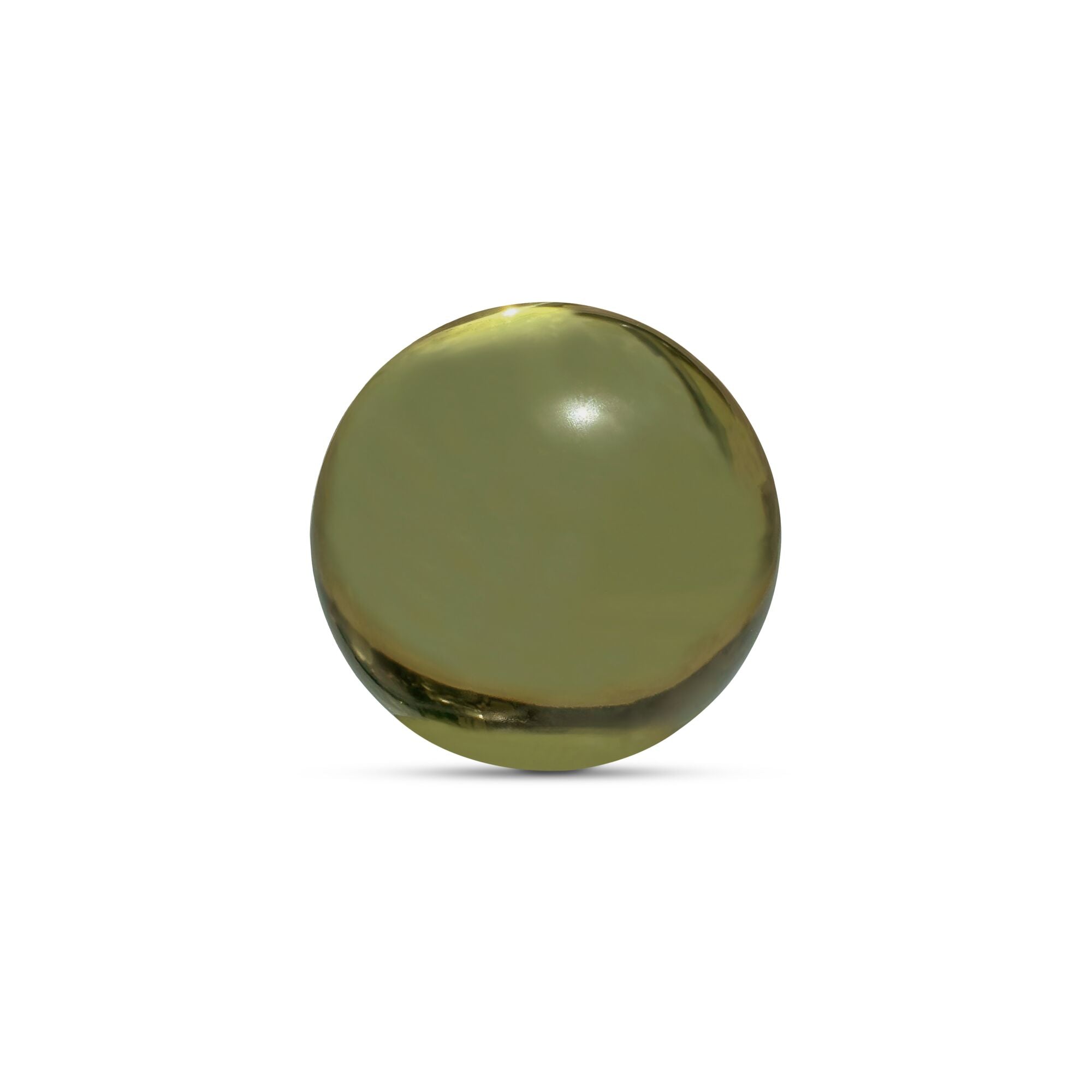 Bonn decorative object by Moe's Home Collection, olive cast glass, hand-formed
