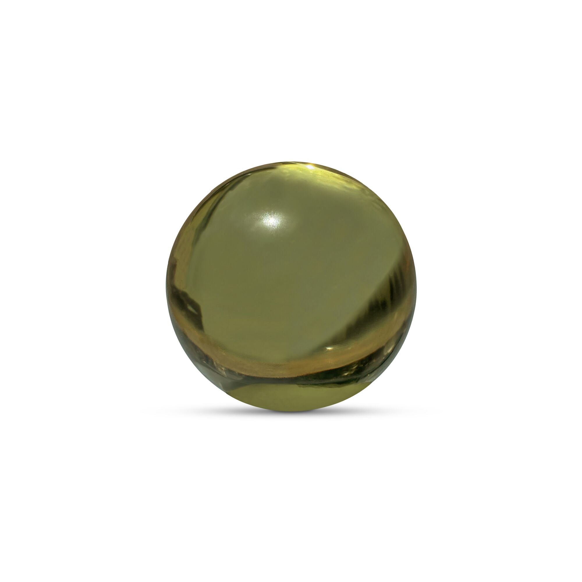 Bonn decorative object by Moe's Home Collection, olive cast glass, hand-formed