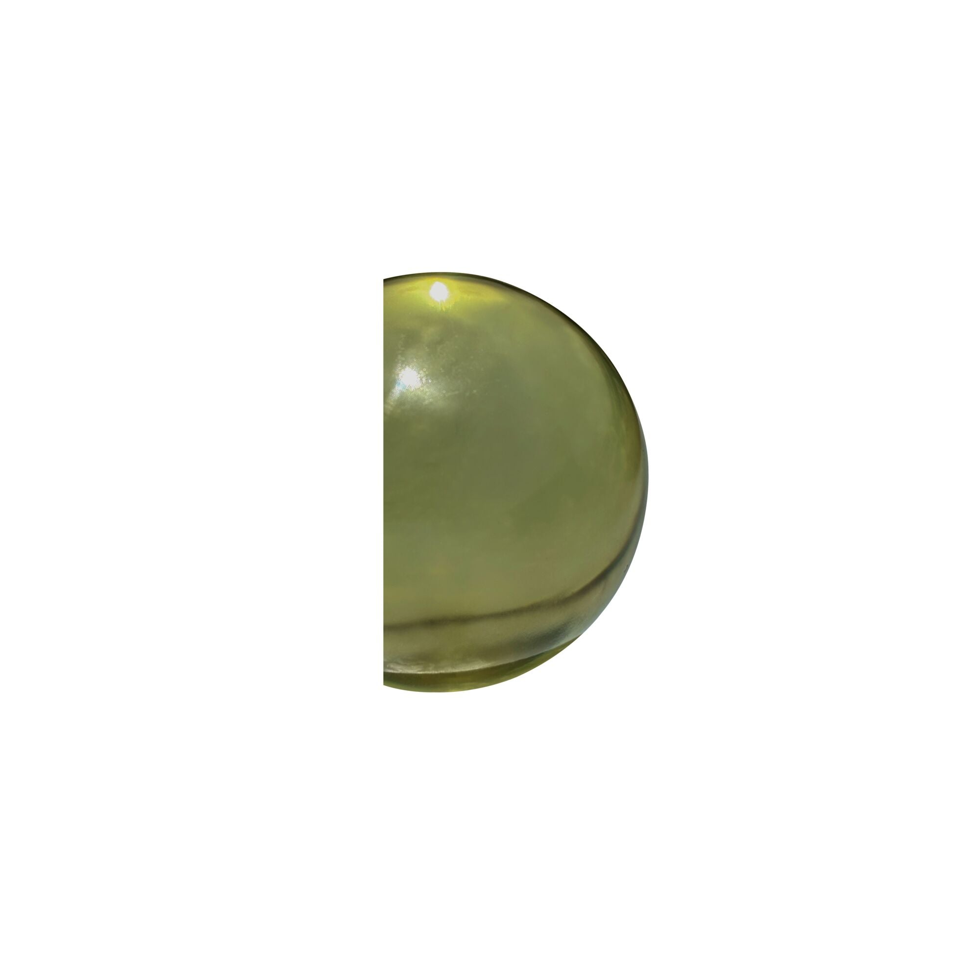 Bonn decorative object by Moe's Home Collection, olive cast glass, hand-formed