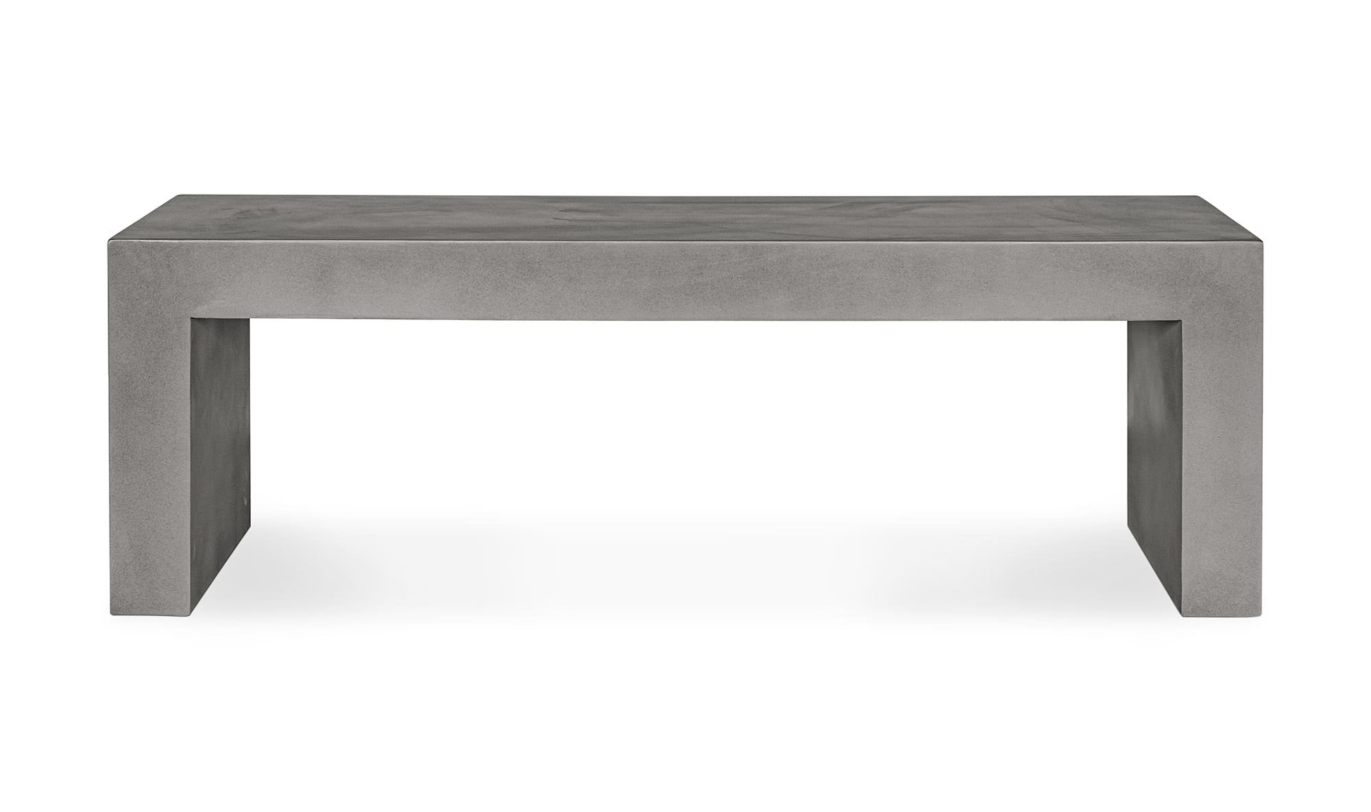 Concrete Outdoor Lazarus Bench Dark Grey
