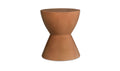 Concrete Outdoor Hourglass Stool Terracotta