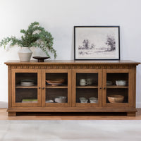 Briar framed print on linen by Moe's Home Collection, natural wood frame, woven linen ground