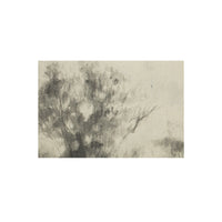 Briar framed print on linen by Moe's Home Collection, natural wood frame, woven linen ground