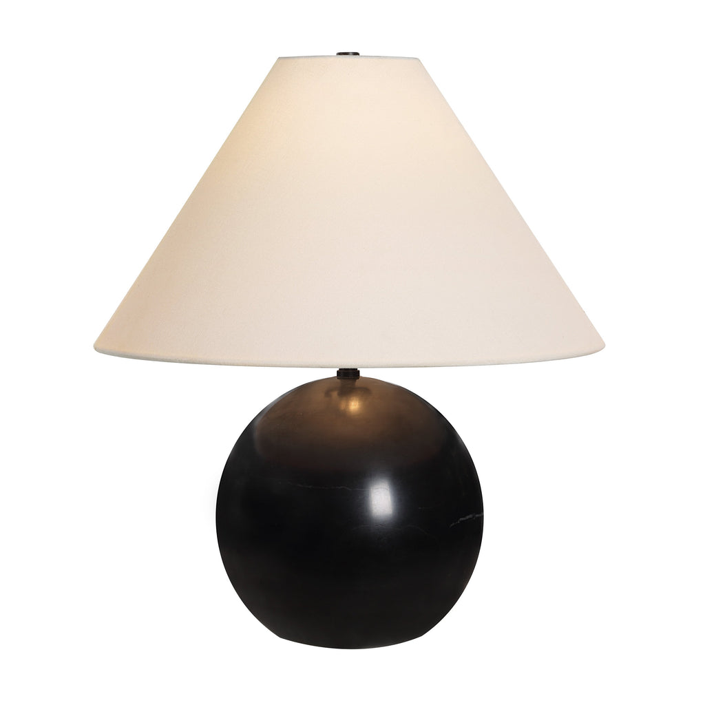 Brienne table lamp by Renwil, solid marble base, matte black finish