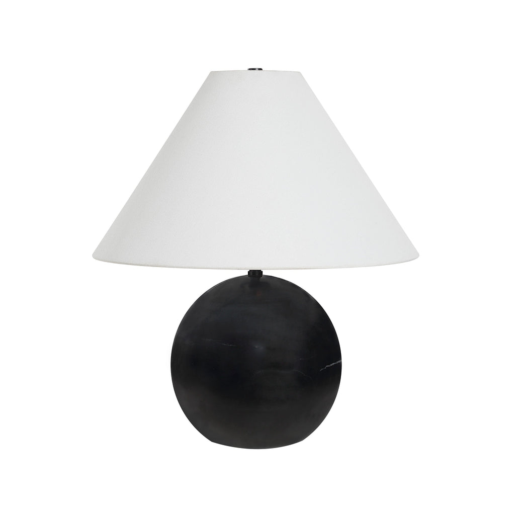 Brienne table lamp by Renwil, solid marble base, matte black finish
