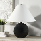 Brienne table lamp by Renwil, solid marble base, matte black finish