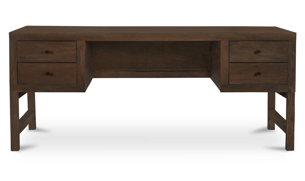 Wood Windsor Desk Dark Brown