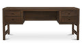 Wood Windsor Desk Dark Brown