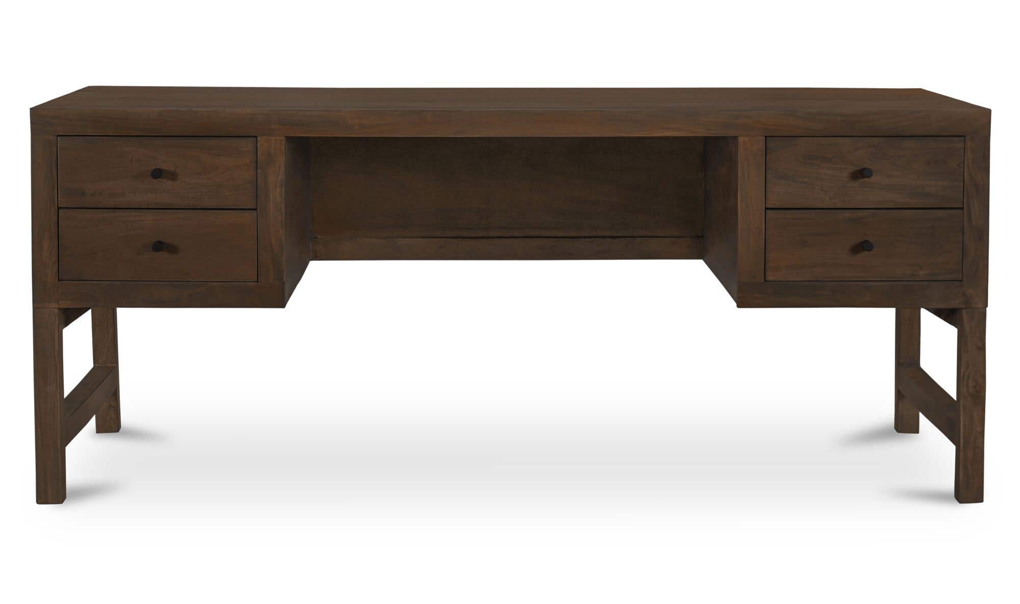 Wood Windsor Desk Dark Brown