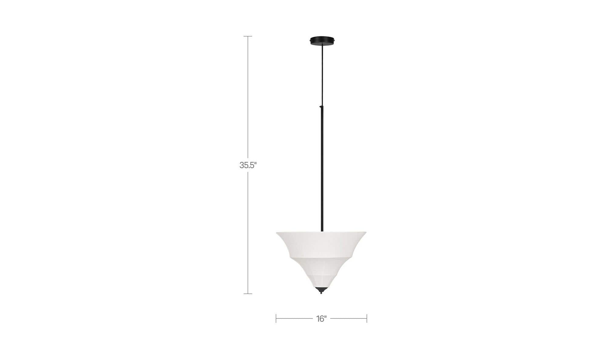 White Ceramic Corrina Pendant Lamp