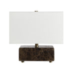 Cabo table lamp by Renwil, Emperador marble, brown