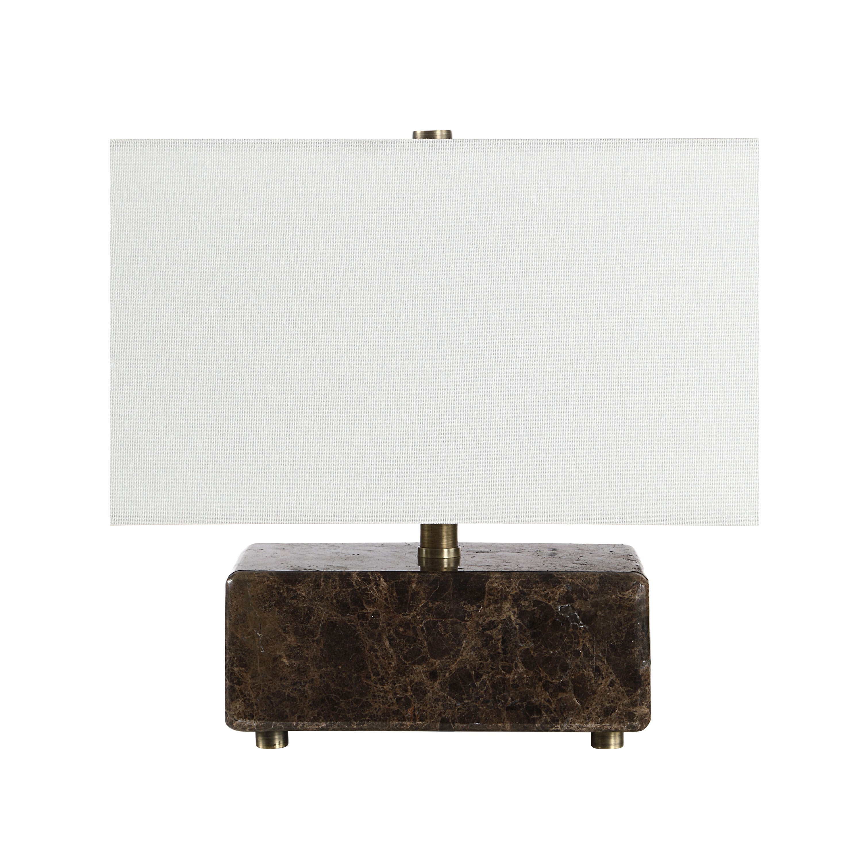 Cabo table lamp by Renwil, Emperador marble, brown